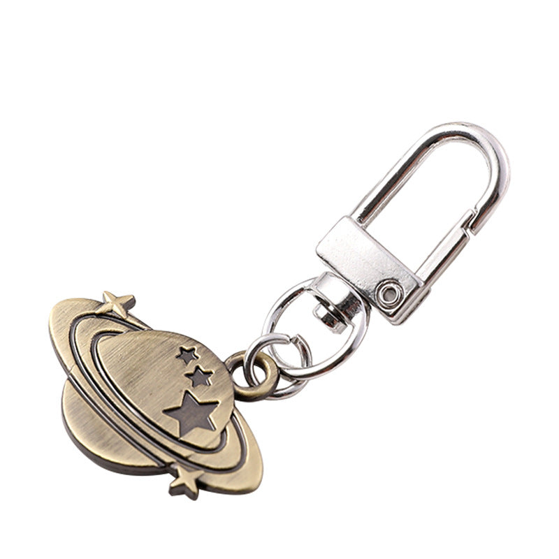 Venta al por mayor Llavero de planeta de doble cara de aleación de zinc